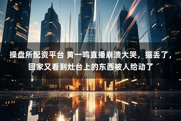 操盘所配资平台 黄一鸣直播崩溃大哭，猫丢了，回家又看到灶台上的东西被人给动了